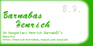 barnabas henrich business card